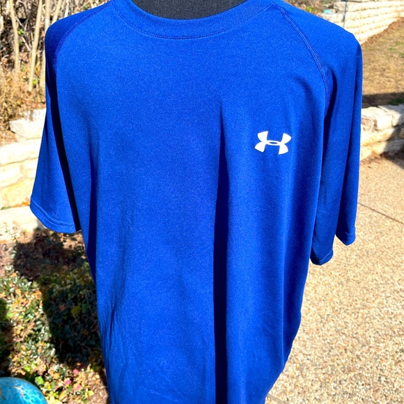 Under Armour, short sleeve, HeatGear, blue, Shirt, size M - Picture 3 of 3
